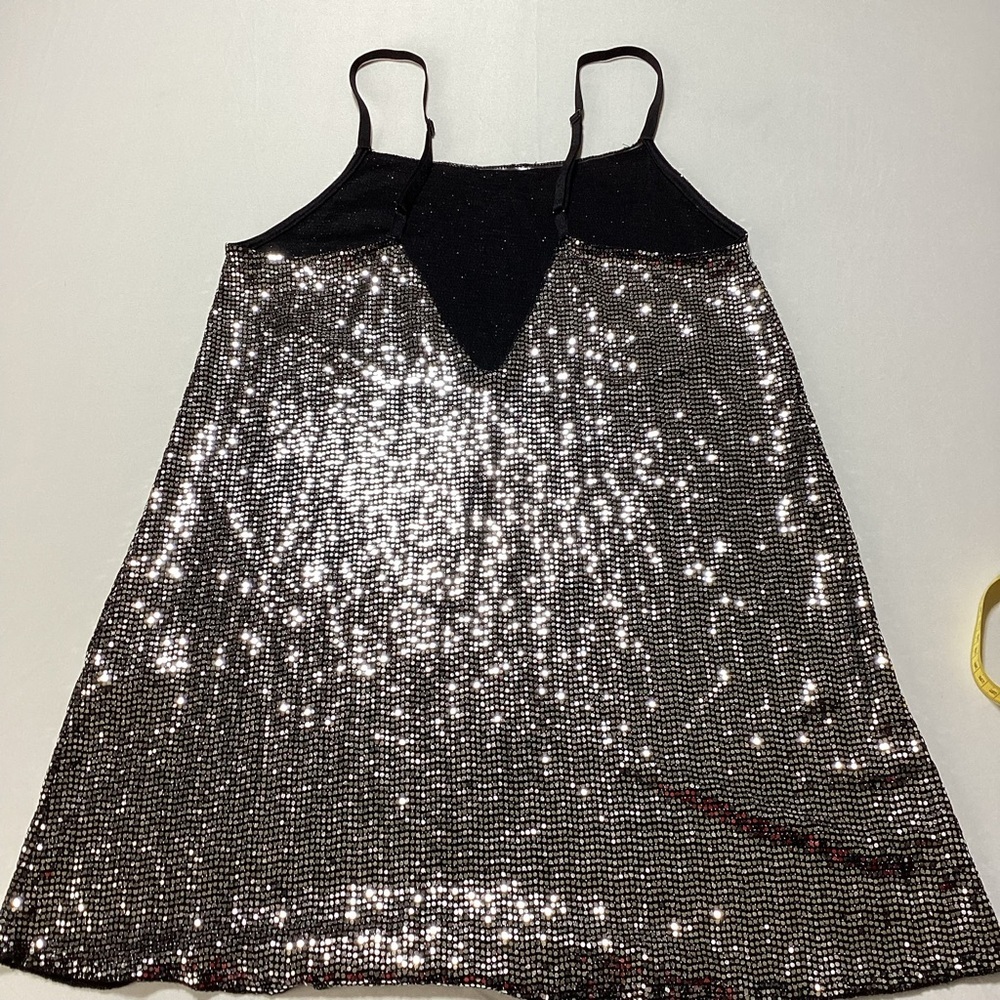 Audrey 3+1 Black Sparkle Slip Mini dress - Picture 4 of 9